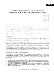 practical fatigue resistance assessment of microalloyed high ...