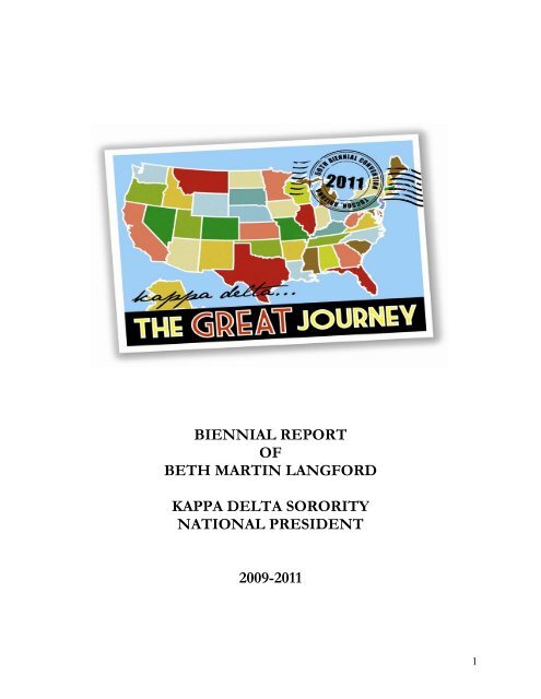 biennial report of beth martin langford kappa delta sorority national ...