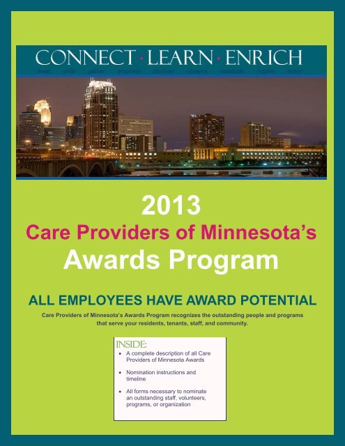 2013 Awards Program - Care Providers of Minnesota