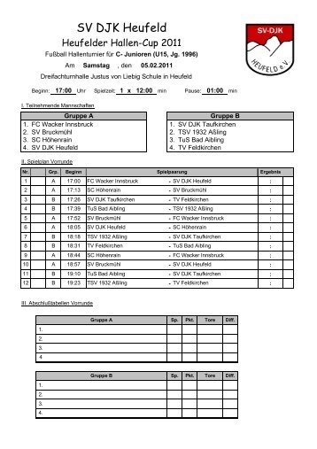 SV DJK Heufeld - SV BruckmÃ¼hl