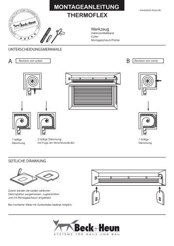 MONTAGEANLEITUNG THERMOFLEX - Beck+Heun