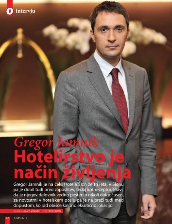 Gregor Jamnik - Best Western Hotel Slon