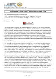Sonday System 1 Sample Lesson Plan Packet (PDF) - Winsor ...