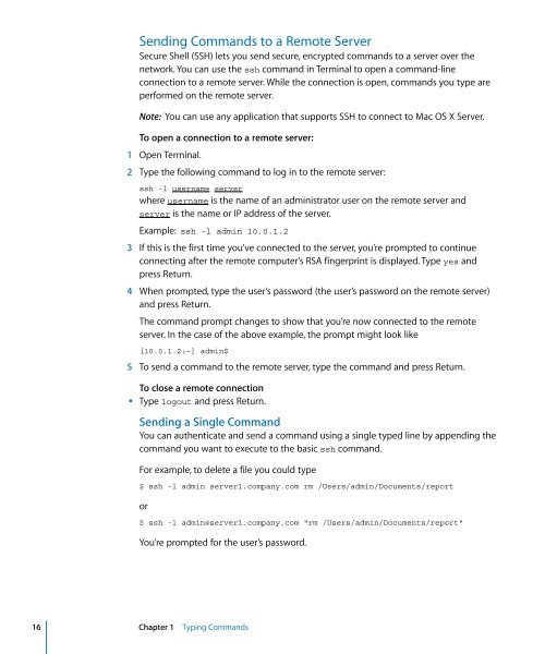 Mac OS X Server Command-Line Administration - Apple