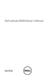 Dell Latitude E6520 Owner's Manual - Dell Support