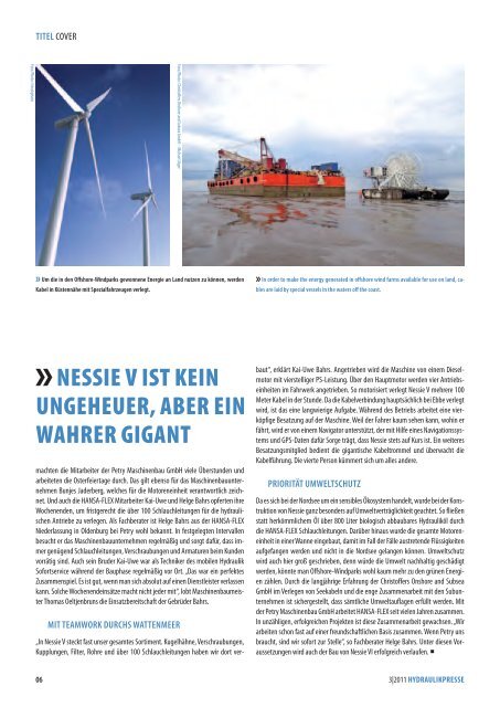 Nessie arbeitet in der Nordsee - Hansa Flex