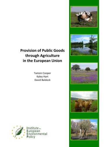 Provision of Public Goods through Agriculture in the European Union