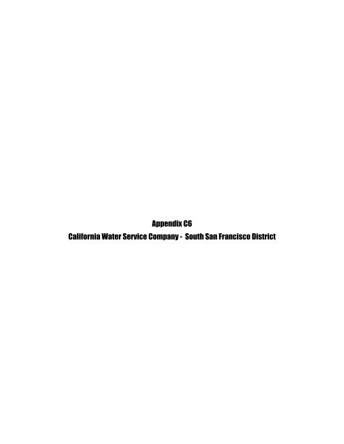 SFPUC Wholesale Customer Water Demand Projections ... - BAWSCA