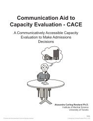 Communication Aid to Capacity Evaluation - CACE - Aphasia Institute