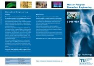 E 066 453 Master Program Biomedical Engineering
