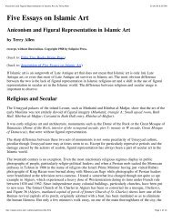 Aniconism and Figural Representation in Islamic Art, by ... - Courses