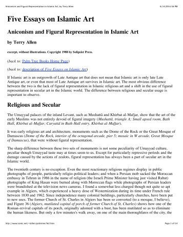 Aniconism and Figural Representation in Islamic Art, by ... - Courses