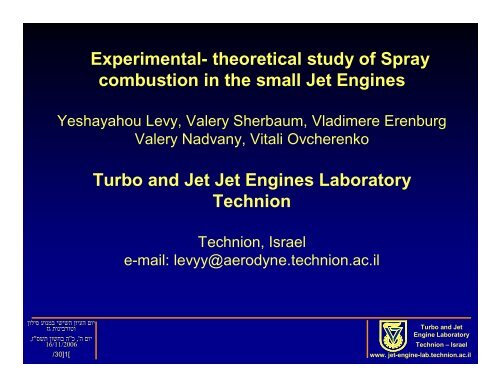 Experimental- theoretical study of Spray combustion in the small Jet ...