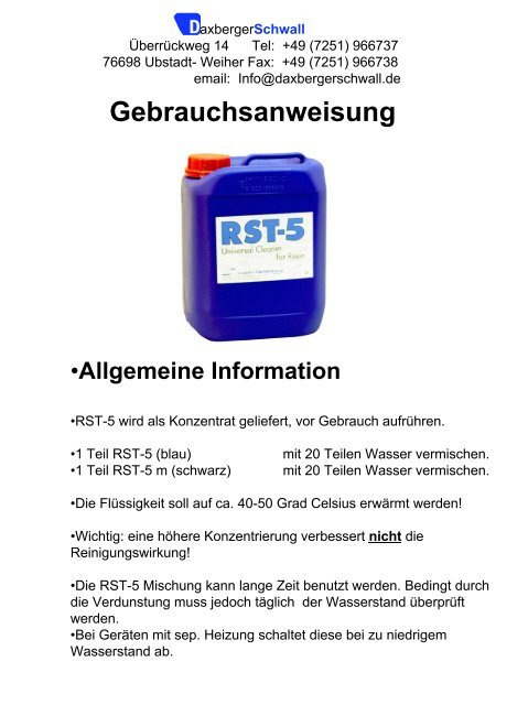 Arbeitsanleitung (pdf-Datei) - Daxberger-Schwall