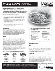 WIC Rice & Beans Fact Sheet - USA Rice Federation