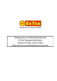 Betriebsanleitung ET-4 - ExTox Gasmess-Systeme GmbH