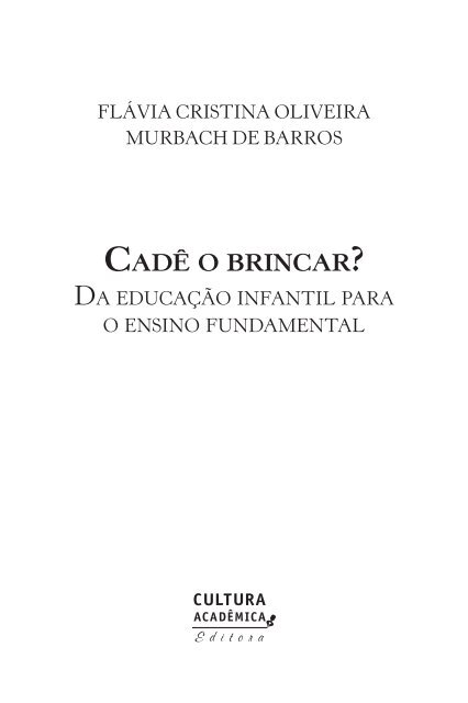 Cade o brincar (FINAL).indd - Prefeitura de Santo AndrÃ©