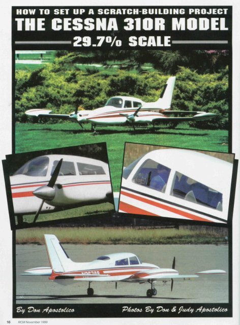 The Cessna 310R Part III - RCM Plans