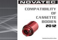 Cassette Body Compatibility - Novatec