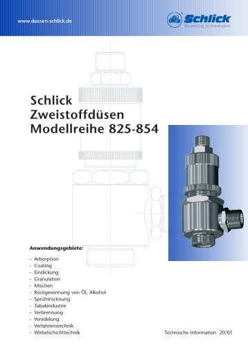 Schlick ZweistoffdÃ¼sen Modellreihe 825-854 - DÃ¼sen-Schlick GmbH