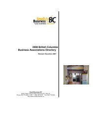 Business Associations - Small Business BC