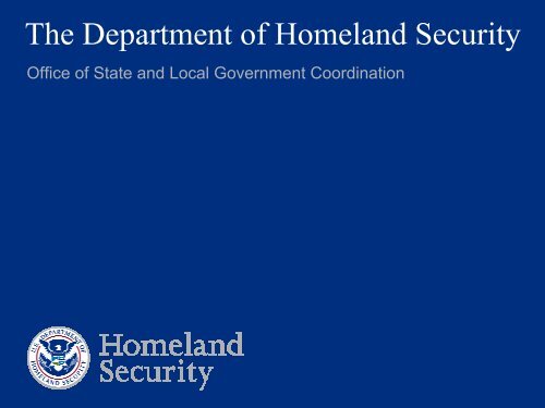 The Department of Homeland Security