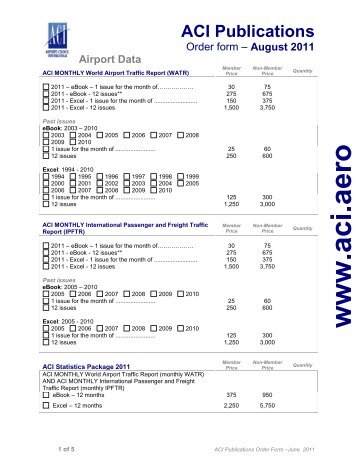 ACI Publications - Airports Council International