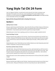 Yang Style Tai Chi 24 Form - The White Oak Martial Arts Center