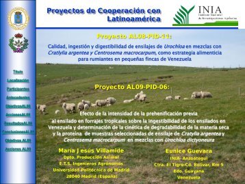 Proyecto de CooperaciÃ³n con LatinoamÃ©rica - ETSI Agronomos ...