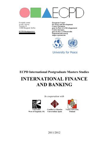 International Banking and Financing - The European Center for ...