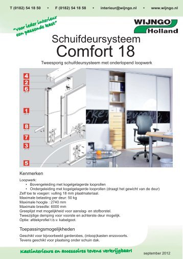 Schuifdeursysteem Comfort 18 - Wijngo