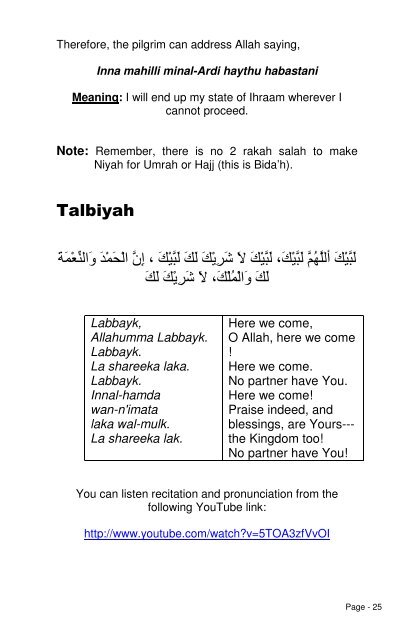 Hajj Guide Book in English - The Message
