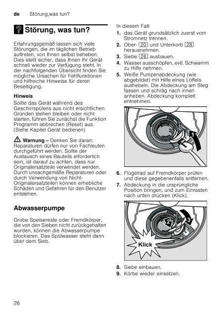 Bedienungsanleitung zu BOSCH SMS 40 D 42 EU Weiss - Innova