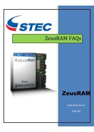 STEC ZeusRAM FAQs - sTec, Inc