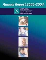 Annual Report 2003-2004.pdf - Canadian Mental Health Association