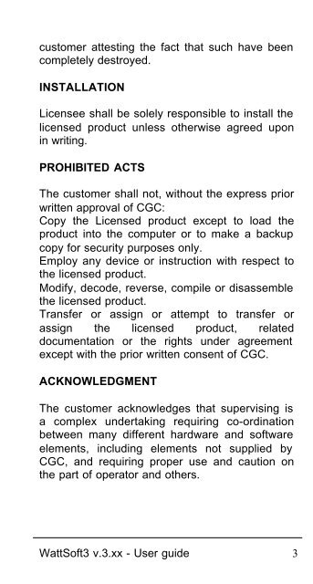 WattSoft3 USER'S GUIDE - Metermanager.co.uk