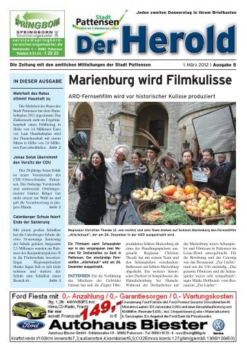 Marienburg wird Filmkulisse - beim Herold Pattensen