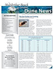 Dune News - John D. MacArthur Beach State Park