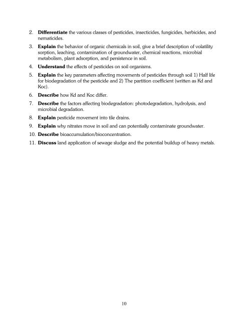 Indiana Registry of Soil Scientists Performance Objectives for the ...