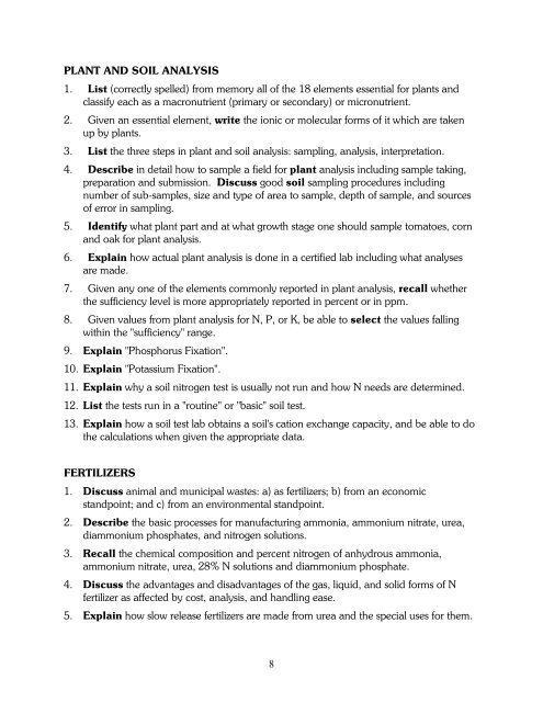 Indiana Registry of Soil Scientists Performance Objectives for the ...