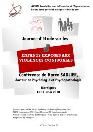 Enfants exposÃ©s aux violences conjugales - Karen SADLIER