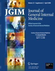 JGIM Volume 23 Supplement 2 - SGIM - Society of General Internal ...