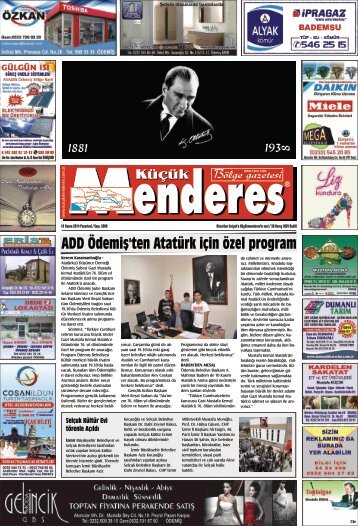 10 Kasım tarihli Küçükmenderes Gazetesi