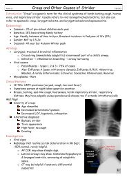 Croup and Other Causes of Stridor