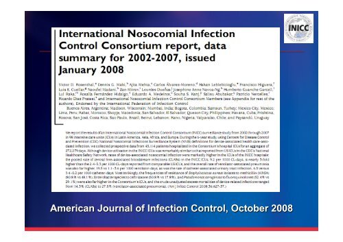 Infection Control Guidelines - INICC