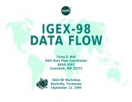 IGEX-98 Data Flow - Crustal Dynamics Data Information System ...