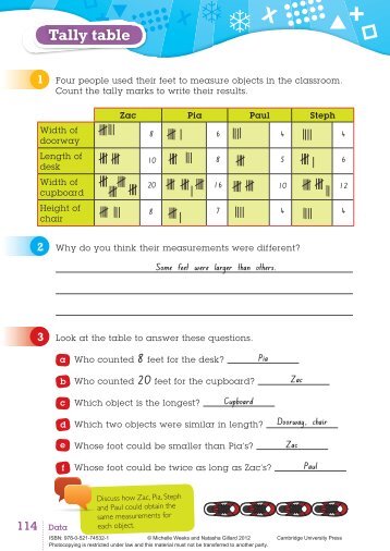 SAB Year 2 Answers p114 - Cambridge University Press