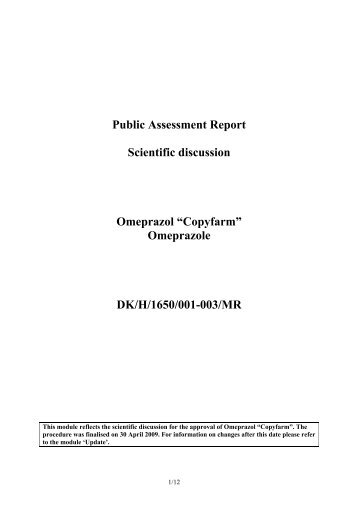 Public Assessment Report Scientific discussion Omeprazol “Copyfarm”