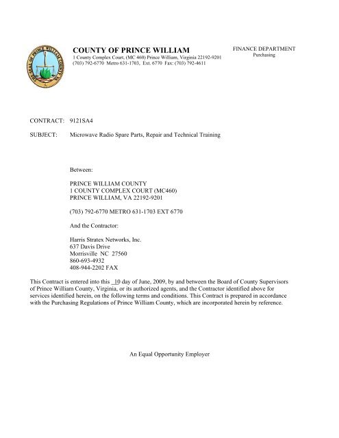 Stand-alone Contract-v3.1 - eServices of Prince William County ...
