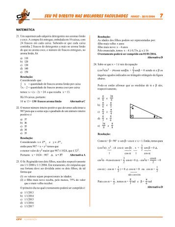 Seu pÃ© direito nas melhores Faculdades FUVEST - 28/11/2004 - CPV